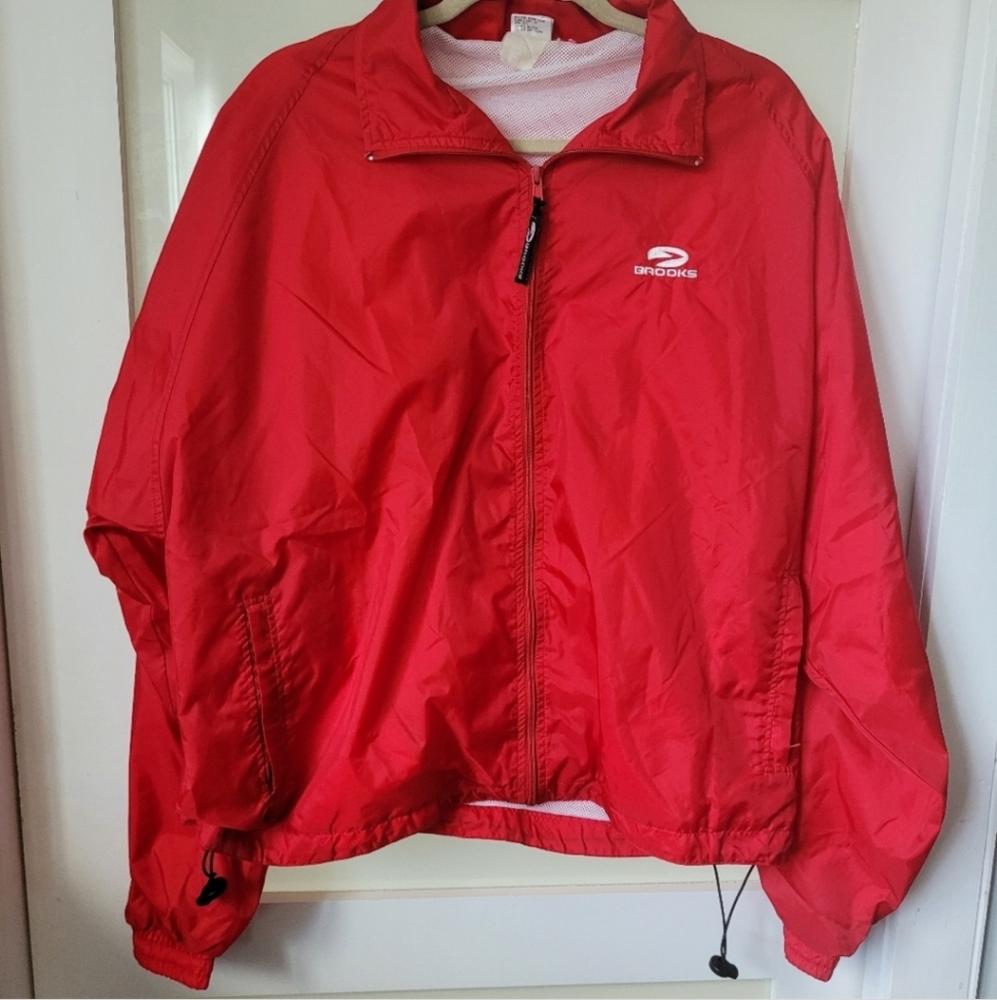 Brooks Vintage Nylon Windbreaker Mens Size XL